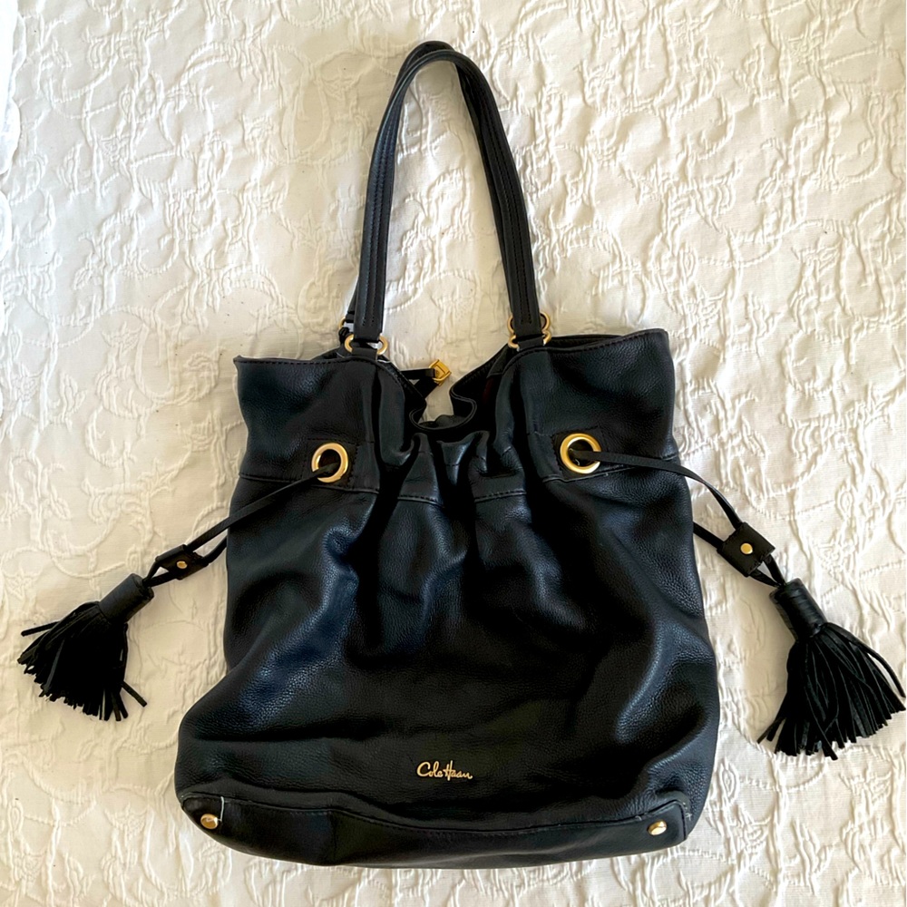 Cole Haan black leather shoulder bag